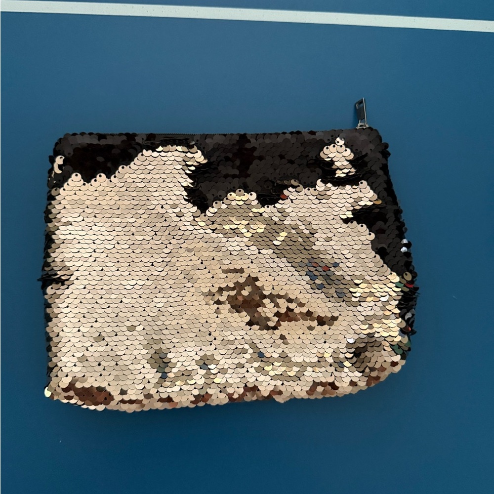 Sequin Black and Gold Clutch